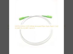 G657A 3,0 mm LSZH weiß gepanzertes Glasfaser-Patchkabel SC/APC zu SC/APC SM 9 1F