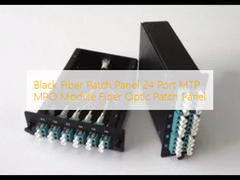 Schwarzes Glasfaser-Patchpanel, 24-Port-MTP-MPO-Modul, Glasfaser-Patchpanel