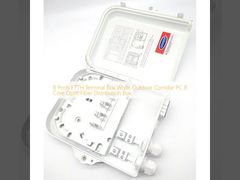 8 Ports FTTH-Klemmenkasten, weißer Außenkorridor, PC, 8-adriger Glasfaser-Verteilerkasten