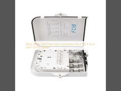 Schwarz-weißer Soem-Faser-Optikverteilerkasten FTTX 8 Kern mit 1 8 PLC-Teiler