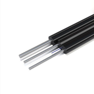 kaufen HXCOWO FTTH Outdoor GJYXCH 1 2 4 Core G657A1 Steel Wire Or FRP Black Fiber Optic Drop Cable on-line-Fertigung