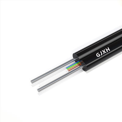 kaufen G657A1 G657A2 Indoor Fiber Optic Cable With Steel Messenger 1/2/4/6/8/12Cores on-line-Fertigung