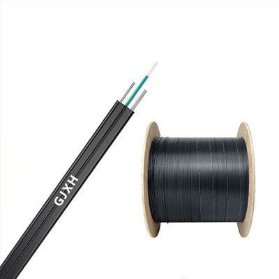 kaufen Black Flat Drop Fiber Optic Cable HXCOWO GJXH G657A FTTH Flat Drop Fiber Cable on-line-Fertigung