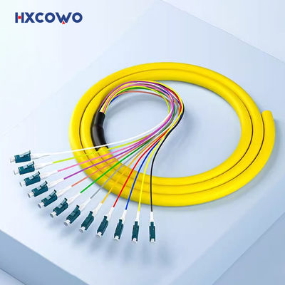 kaufen SM G652D G657A 0.9mm Fiber Optic Pigtail 12 Color Fiber Cores LC UPC APC Patch Cord Pigtail on-line-Fertigung