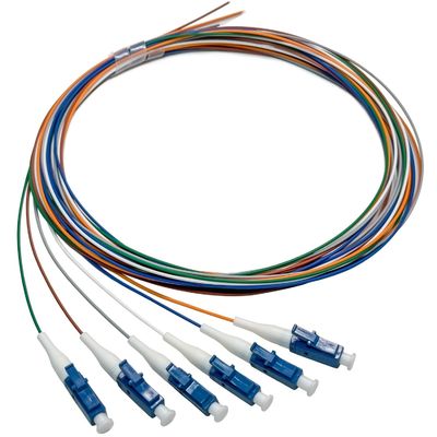 kaufen FTTN HXCOWO 6 Bundle Distribution Fiber Optic Pigtail LC/UPC SM 9/125 Fanout 0.9mm Optical Fiber Pigtail on-line-Fertigung