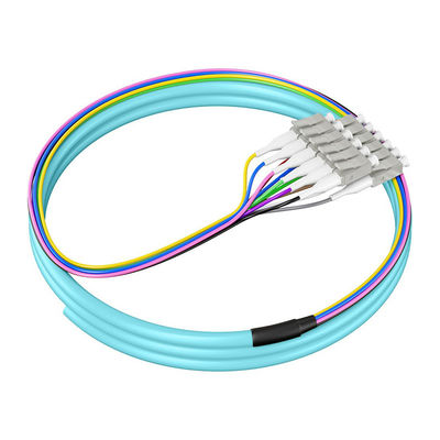 kaufen PVC LSZH HXCOWO Novel 12-Color 12-Core LC FC SC ST UPC/APC Single Mode G657A/G652D 0.9mm MM Fiber Pigtails on-line-Fertigung