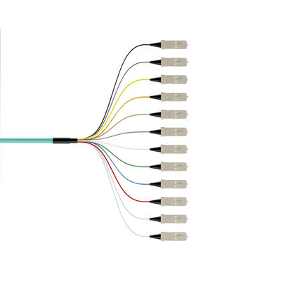 kaufen Wavelength 850nm/1310nm/1550nm 12Color-Coded Bunch Ribbon Type SC Fiber Optic Pigtails on-line-Fertigung