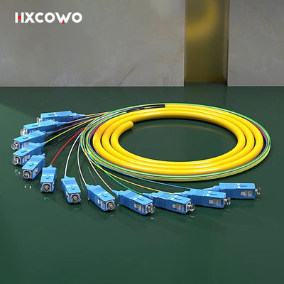 kaufen 12 Kern SC UPC APC LC FC ST E2000 SM MM OM2 OM3 OM4 Glasfaser Pigtail Band Patch Cord Online-Herstellung
