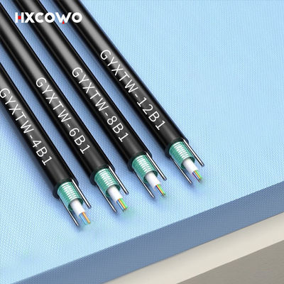 kaufen 12 Cores G657A G652D GYXTW Aerial Outdoor Steel Wire FTTH Armoured Fiber Optical Cable on-line-Fertigung