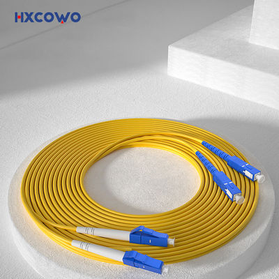 kaufen HXCOWO FTTH Indoor SC/UPC-LC/UPC SM G657A2 Duplex-Panzer-Glasfaserkabel-Patch für kabelgebundenes LAN Online-Herstellung