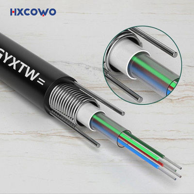 kaufen 4 24 144 Core Fiber Armoured Cable G652D GYXTW Steel Wire Armoured Fibre Optic Cable on-line-Fertigung
