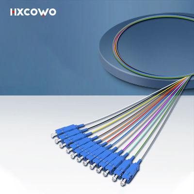 kaufen HXCOWO 12 Core Bundle SC Pigtail G657A1 A2 1 Meter angepasste Länge Glasfaser Pigtail Online-Herstellung