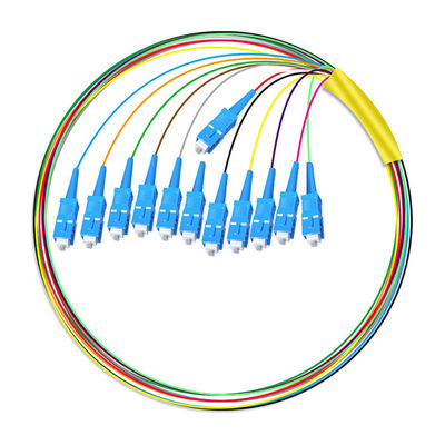 kaufen HXCOWO 12 Core SC Bundle Tail Single Mode Telecom Grade Head And Tail Fiber Optic Pigtail on-line-Fertigung