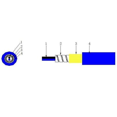 kaufen Duplex LSZH Indoor Outdoor Armored Fiber 2 Core 3.0mm Steel Armored Fiber Optic Cable on-line-Fertigung