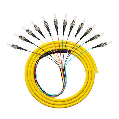 kaufen 12 Kerne 12F 9/125 0,9mm ST Einzelmodus FTTH Glasfaser Pigtail Wellenlänge 1310nm Online-Herstellung