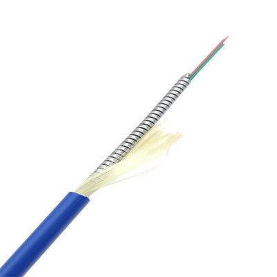 kaufen Stainless Steel OM3 OM4 Armored Fiber 6 Core G652D PVC LSZH on-line-Fertigung