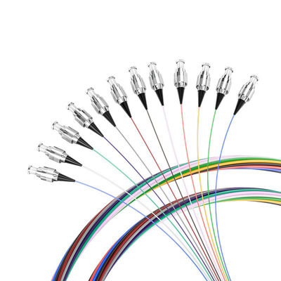 kaufen G657 12Color 0.9mm 1.5M Fiber Optic Pigtail for FTTX Wavelength 850nm/1310nm/1550nm on-line-Fertigung