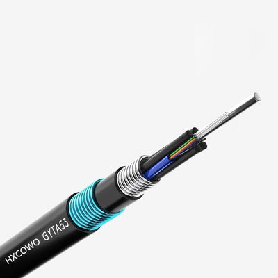 kaufen HXCOWO GYTA53 48 Core G652D PE Underground Armored Fiber Optic Cable with LSOH Jacket on-line-Fertigung