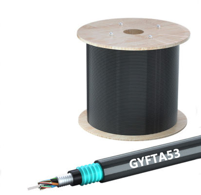 kaufen GYFTA53 Outdoor Armored Fiber Optic Cable with Wooden Drum Packaging OEM ODM Service and Low Loss High-Speed Fusion Welding on-line-Fertigung