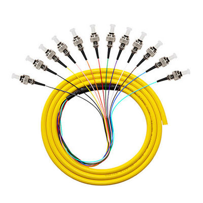 Multimode 50/125 62.5/125 SM 12 Cores Coated Fiber Optic Pigtail for 4g Network Solution