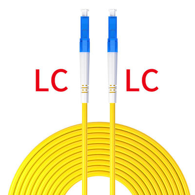 Fiberoptic Patch Cord LC UPC/LC UPC 2,0 mm PVC OFNR 9/125 Einzelmodus Fiberoptic Cable Patch